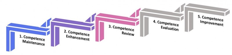 This image shows a model of the COTM CCP as 5 ascending steps